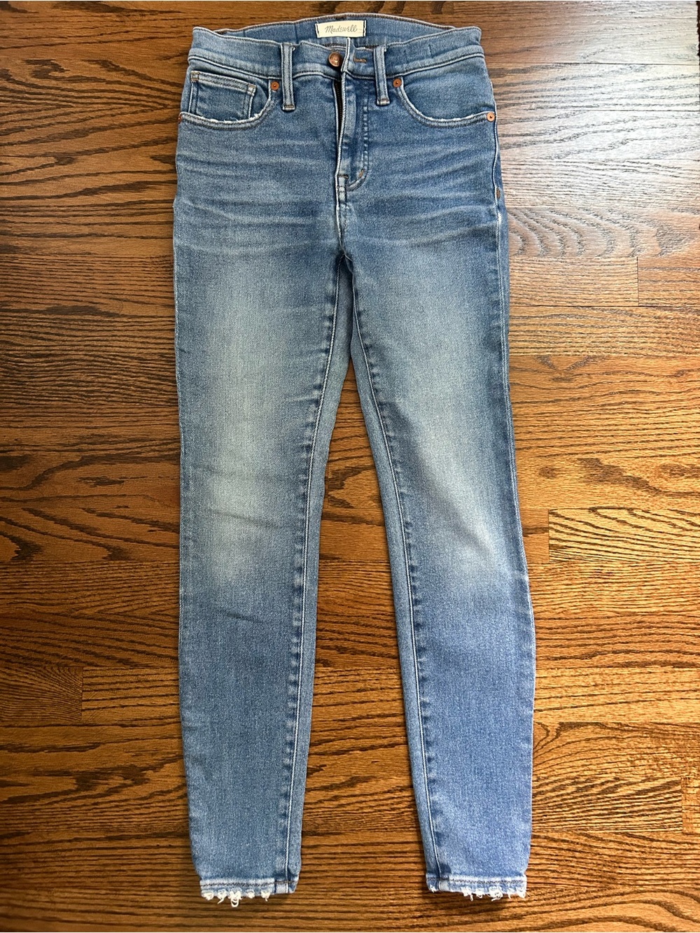 Madewell 9” High-Rise Skinny Jeans in Light Blue